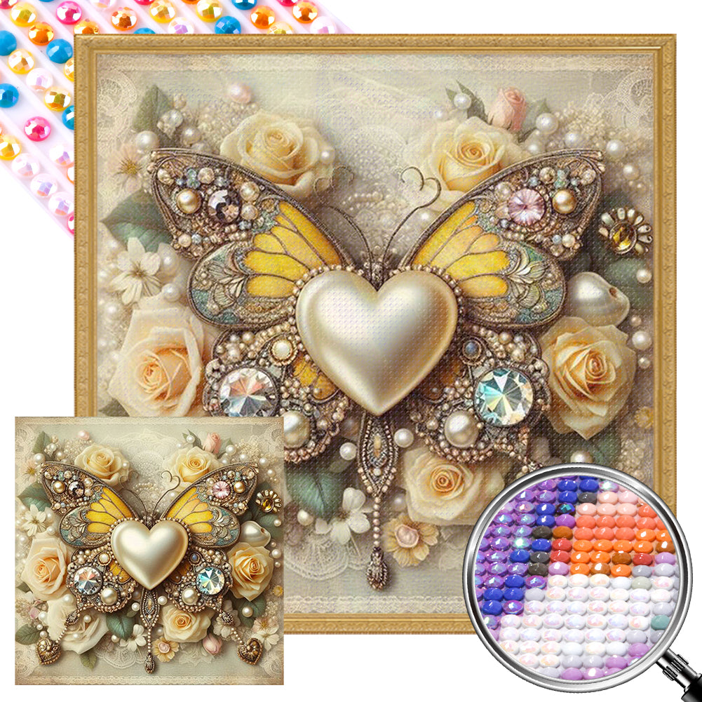 AB Diamond Painting - Full Round - Butterfly (30*30CM)