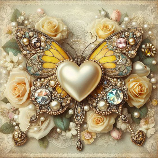 AB Diamond Painting - Full Round - Butterfly (30*30CM)