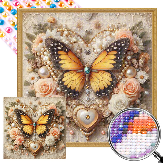 AB Diamond Painting - Full Round - Butterfly (30*30CM)
