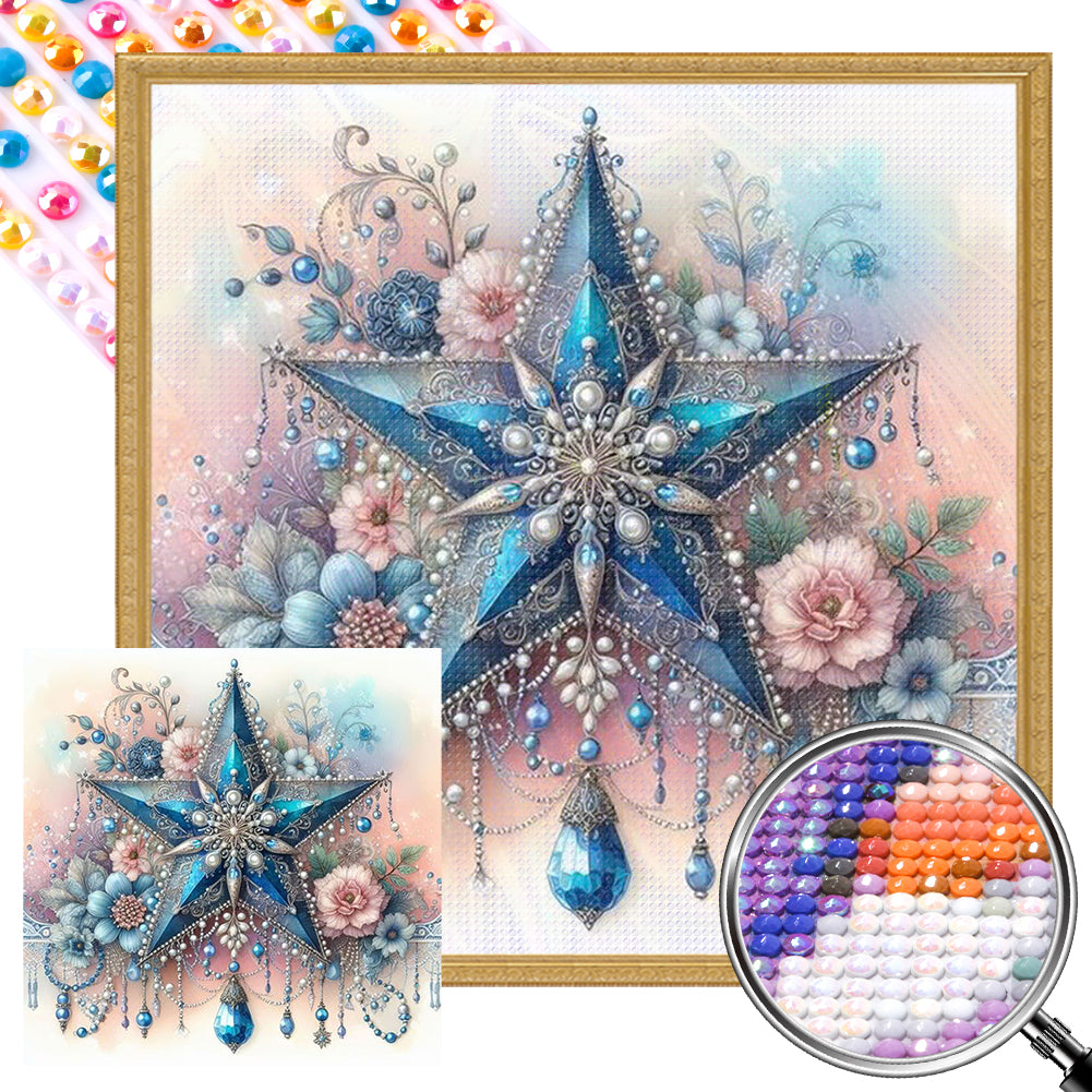 AB Diamond Painting - Full Round - Five-pointed star (30*30CM)