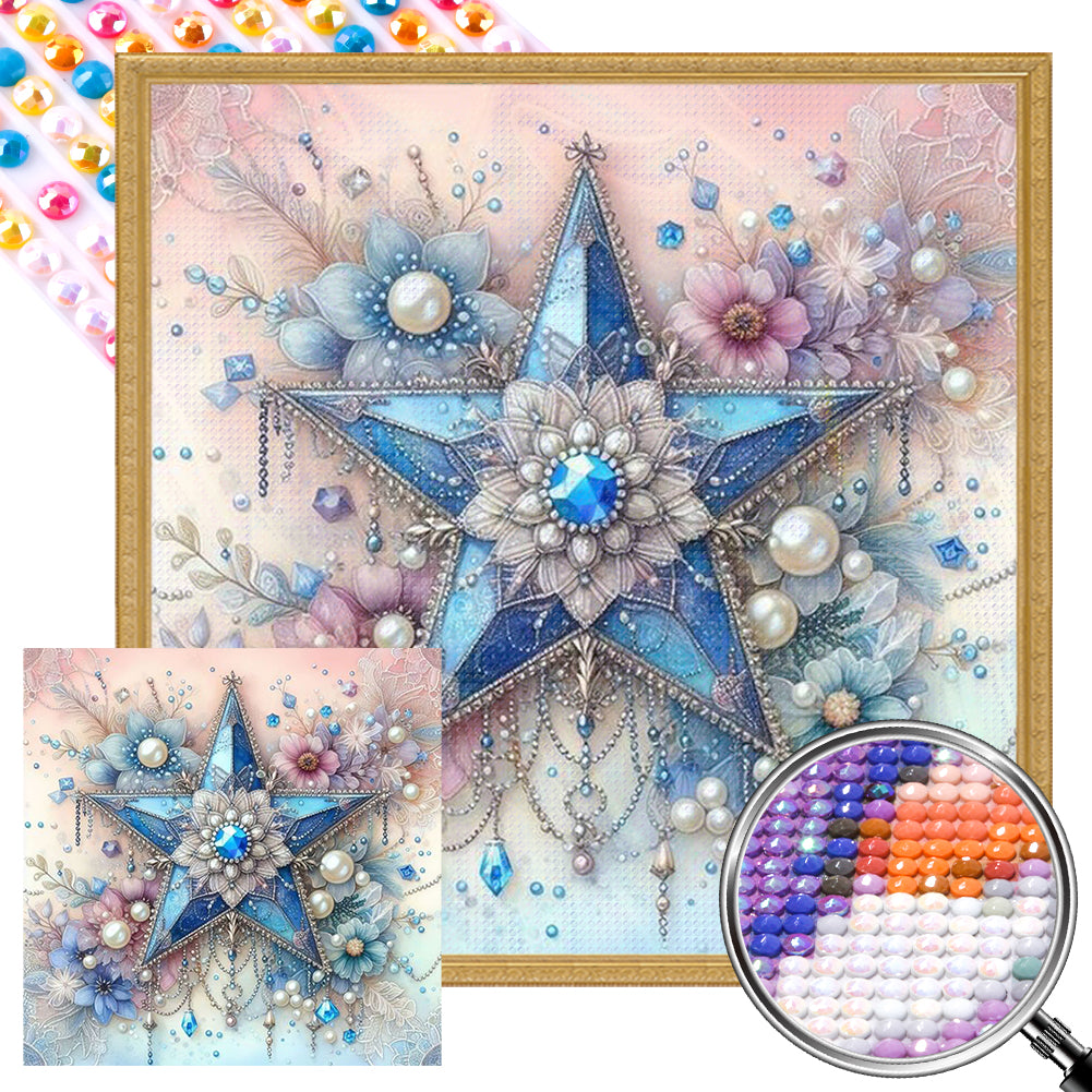 AB Diamond Painting - Full Round - Five-pointed star (30*30CM)