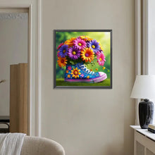 Load image into Gallery viewer, Diamond Painting - Full Round - Daisy bouquet shoes (30*30CM)
