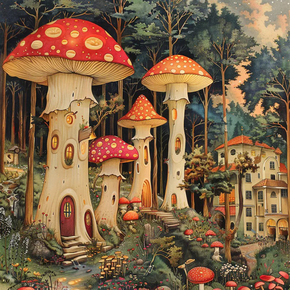 Diamond Painting - Full Round - Autumn scenery (40*40CM)