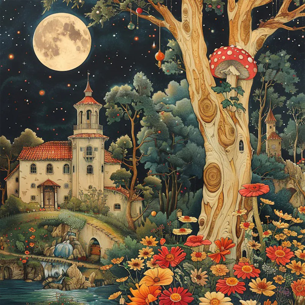 Diamond Painting - Full Round - Autumn forest (40*40CM)