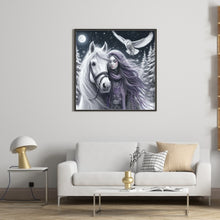 Load image into Gallery viewer, Diamond Painting - Full Round - Wolf and girl (40*40CM)
