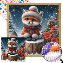 Load image into Gallery viewer, AB Diamond Painting - Full Round - Snow fox (30*30CM)
