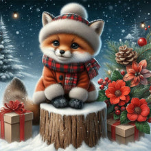 Load image into Gallery viewer, AB Diamond Painting - Full Round - Snow fox (30*30CM)
