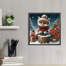 Load image into Gallery viewer, AB Diamond Painting - Full Round - Snow fox (30*30CM)
