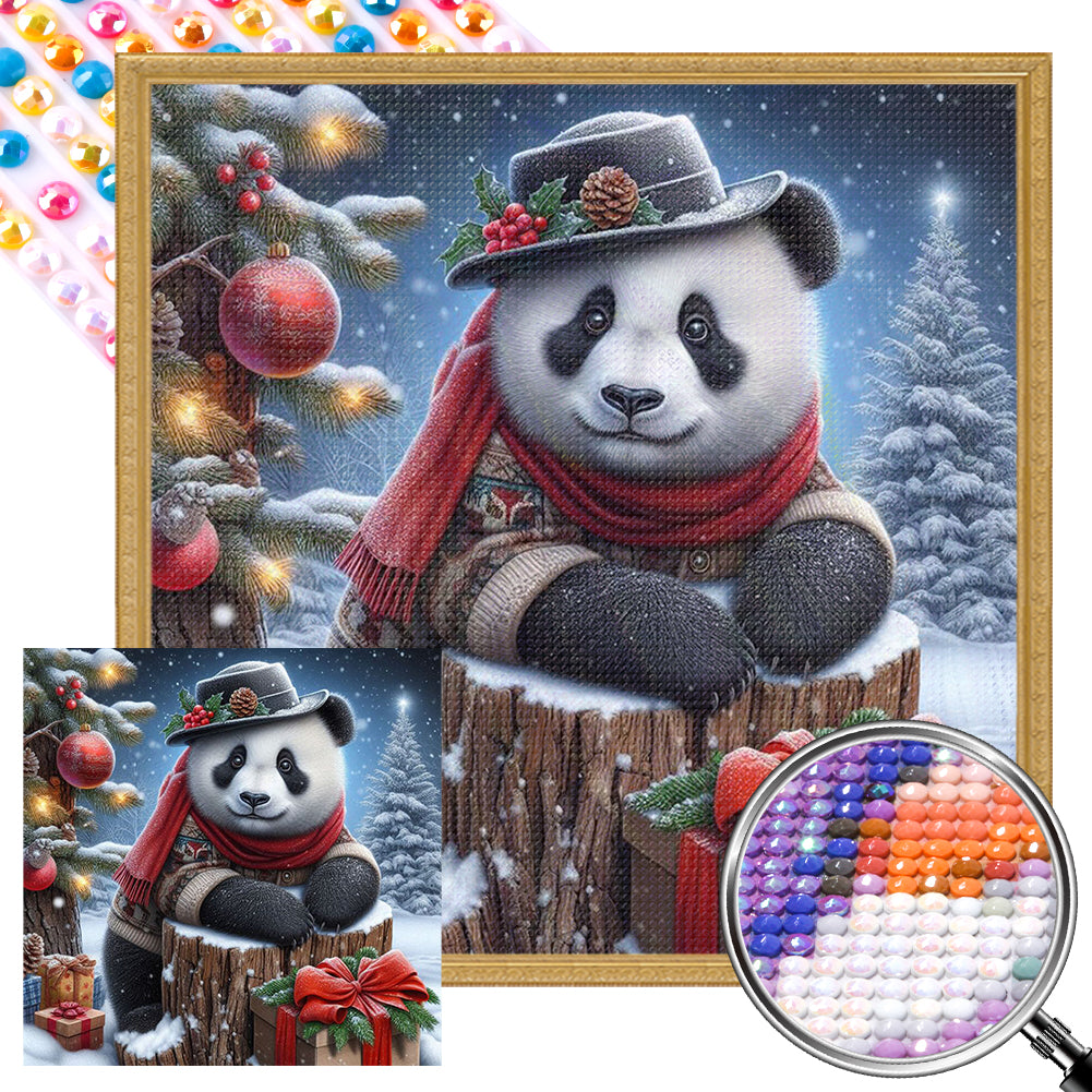 AB Diamond Painting - Full Round - Snow panda (30*30CM)