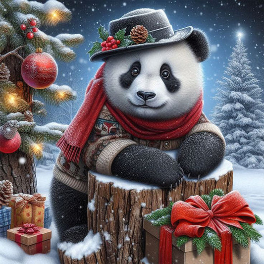 AB Diamond Painting - Full Round - Snow panda (30*30CM)