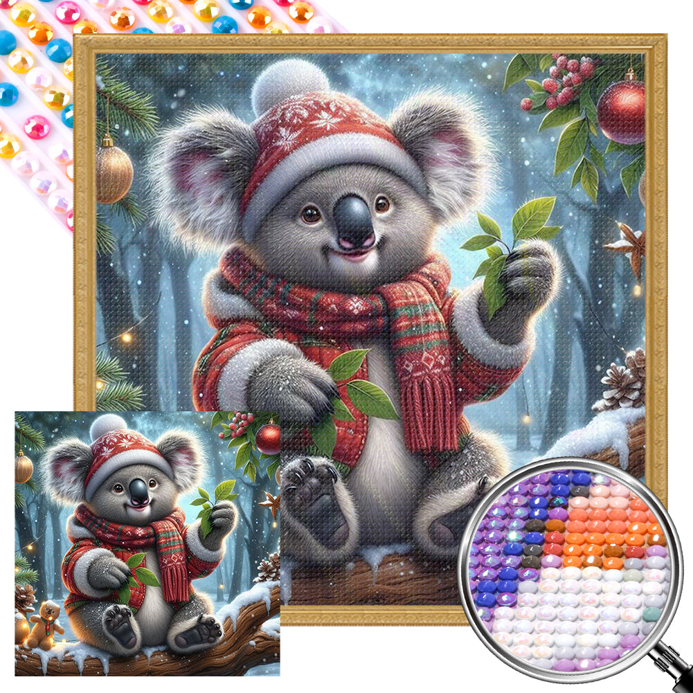 AB Diamond Painting - Full Round - Snow koala (30*30CM)