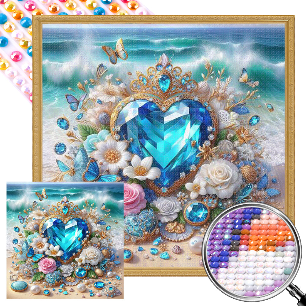 AB Diamond Painting - Full Round - Love on the seaside (30*30CM)