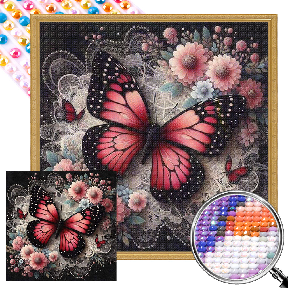 AB Diamond Painting - Full Round - Butterfly (40*40CM)