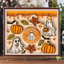 Load image into Gallery viewer, Diamond Painting - Full Round - Halloween pumpkin and ghost (50*45CM)
