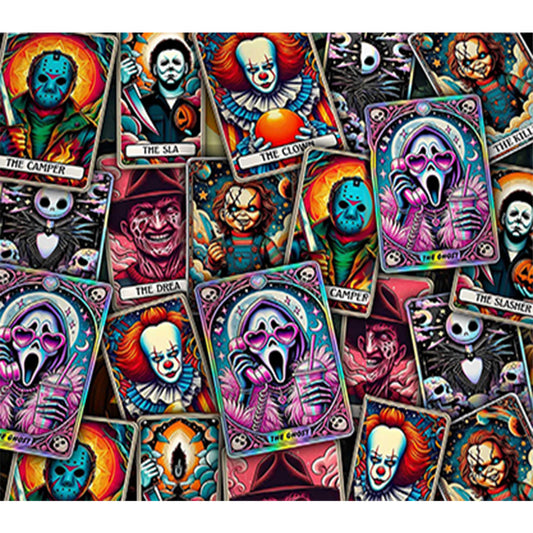 Diamond Painting - Full Round - Halloween horror poster (50*45CM)