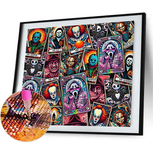Diamond Painting - Full Round - Halloween horror poster (50*45CM)