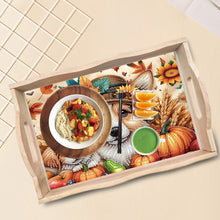 Load image into Gallery viewer, Wooden Butterfly and Flowers 5D DIY Diamond Painting Serving Tray for Home Decor
