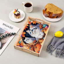 Load image into Gallery viewer, Wooden Butterfly and Flowers 5D DIY Diamond Painting Serving Tray for Home Decor
