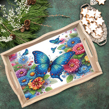 Load image into Gallery viewer, Wooden Butterfly and Flowers 5D DIY Diamond Painting Serving Tray for Home Decor
