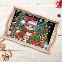 Load image into Gallery viewer, Wooden Butterfly and Flowers 5D DIY Diamond Painting Serving Tray for Home Decor
