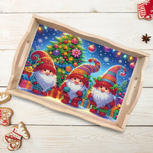 Load image into Gallery viewer, Wooden Butterfly and Flowers 5D DIY Diamond Painting Serving Tray for Home Decor
