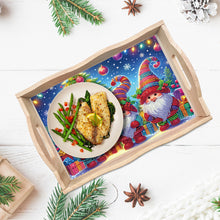 Load image into Gallery viewer, Wooden Butterfly and Flowers 5D DIY Diamond Painting Serving Tray for Home Decor
