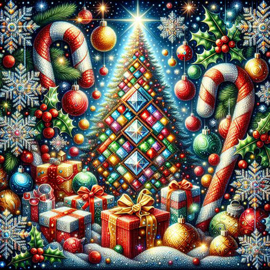 Diamond Painting - Full Round - Christmas tree (40*40CM)