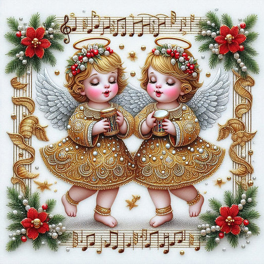 Diamond Painting - Full Round - Christmas angel (40*40CM)
