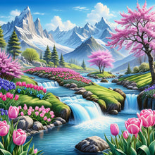Load image into Gallery viewer, Diamond Painting - Full Round - Landscape, flowers and birds (50*50CM)
