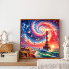 Load image into Gallery viewer, Diamond Painting - Full Round - Seaside lighthouse (50*50CM)
