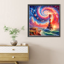 Load image into Gallery viewer, Diamond Painting - Full Round - Seaside lighthouse (50*50CM)
