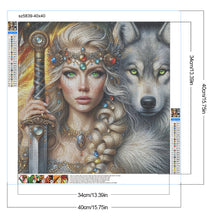 Load image into Gallery viewer, Diamond Painting - Full Round - Beauty and the Wolf (40*40CM)
