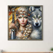 Load image into Gallery viewer, Diamond Painting - Full Round - Beauty and the Wolf (40*40CM)
