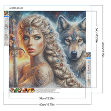 Load image into Gallery viewer, Diamond Painting - Full Round - Beauty and the Wolf (40*40CM)
