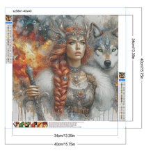 Load image into Gallery viewer, Diamond Painting - Full Round - Beauty and the Wolf (40*40CM)

