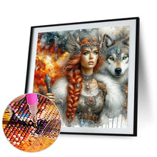 Load image into Gallery viewer, Diamond Painting - Full Round - Beauty and the Wolf (40*40CM)
