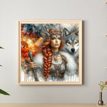Load image into Gallery viewer, Diamond Painting - Full Round - Beauty and the Wolf (40*40CM)
