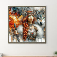 Load image into Gallery viewer, Diamond Painting - Full Round - Beauty and the Wolf (40*40CM)
