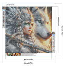 Load image into Gallery viewer, Diamond Painting - Full Round - Beauty and the Wolf (40*40CM)
