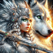 Load image into Gallery viewer, Diamond Painting - Full Round - Beauty and the Wolf (40*40CM)
