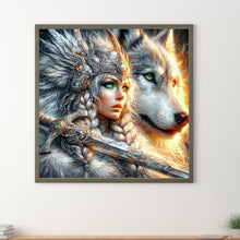 Load image into Gallery viewer, Diamond Painting - Full Round - Beauty and the Wolf (40*40CM)
