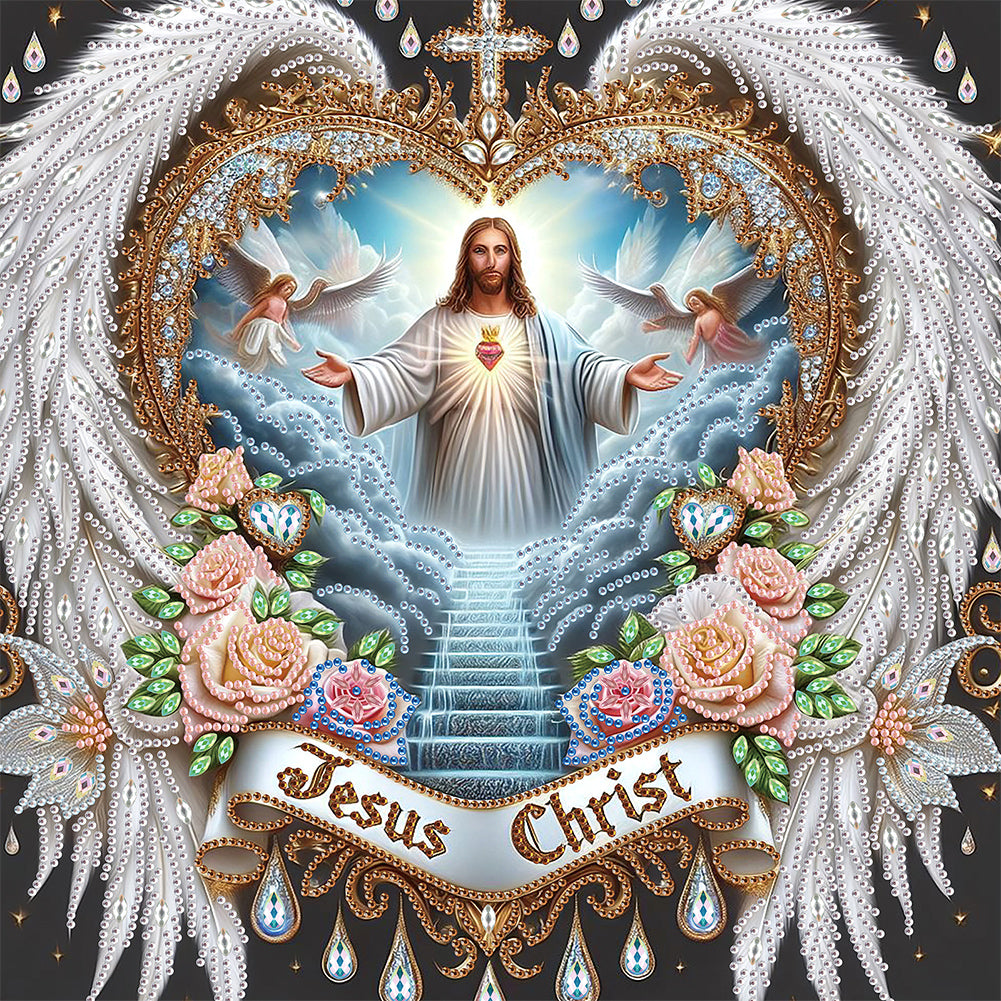 Diamond Painting - Partial Special Shaped - Virgin Jesus (40*40CM)