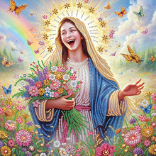 Load image into Gallery viewer, Diamond Painting - Partial Special Shaped - Virgin Jesus (40*40CM)
