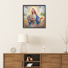 Load image into Gallery viewer, Diamond Painting - Partial Special Shaped - Virgin Jesus (40*40CM)
