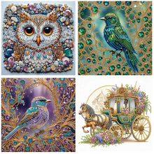 Load image into Gallery viewer, 4pcs Partial Special Diamond Painting Set - Owl bird carriage (30*30CM)
