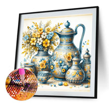 Load image into Gallery viewer, Diamond Painting - Full Round - Blue and yellow porcelain (40*40CM)
