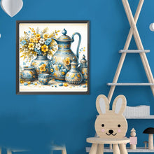 Load image into Gallery viewer, Diamond Painting - Full Round - Blue and yellow porcelain (40*40CM)
