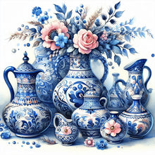 Load image into Gallery viewer, Diamond Painting - Full Round - Blue and white porcelain (40*40CM)
