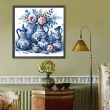 Load image into Gallery viewer, Diamond Painting - Full Round - Blue and white porcelain (40*40CM)
