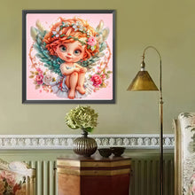 Load image into Gallery viewer, Diamond Painting - Full Round - Flower and grass peace angel girl (40*40CM)

